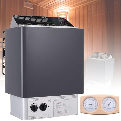 3KW-9KW Poêle De Sauna, Poêle De Sauna À Vapeur Sèche, Poêles De Sauna Électriques 220V, Commandes Intégrées Et Thermo-hygromètre, pour Saunas, Spas, Hôtels Et Maisons(4.5KW)