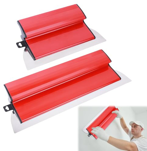 Set di spatole per superfici, 25 cm, 40 cm, utensile per stucco professionale, spatola per calcestruzzo, strumento per grandi aree di lavoro, decorazione da parete