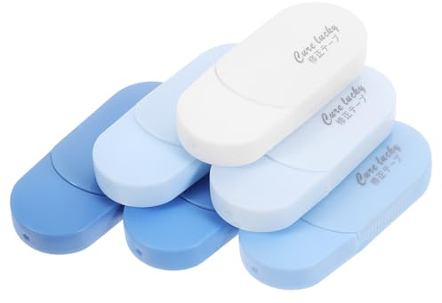 CALLARON Cinta Correctora 6 Piezas para Estudiantes, Borrador de Rodillo Adhesivo de Color Azul Degradado, Material Escolar para Oficina y Colegio, Cinta para Corregir Errores de Escritura