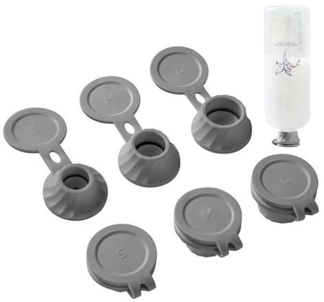 Omvända flaskpluggar - avloppssats 5,3 x 4,5 x 2,8 cm, adapter S M L | kontakter, 6 stycken, lotion, schampo, balsam, kroppsolja, babyolja, tvålfat