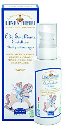 Helan, Linea Bimbi Bio - Body Oil Duftendes Körperöl, Weichmacher und Schutz für Neugeborene Ideal für Entspannende Massage Babys mit Süßen Mandelöl Ohne Silikone und Parabene, 100 ml - Made in Italy