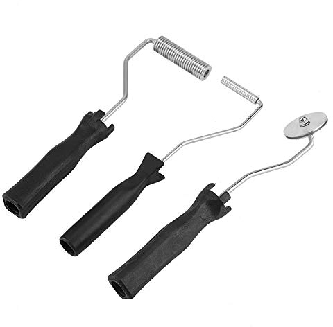 Juego de Rodillos de Fibra de Vidrio Manija de ABS Rodillo de Laminado de Burbujas de Fibra de Aleación de Aluminio Trabajo de Resina GRP FRP Vidrio Herramienta Paleta de Burbujas(3pcs/set)