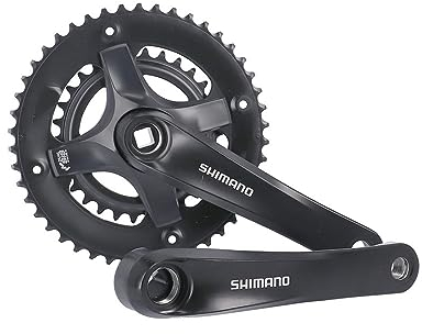 SHIMANO Unisex – Erwachsene TY501 Kurbelgarnitur, schwarz, Einheitsgröße