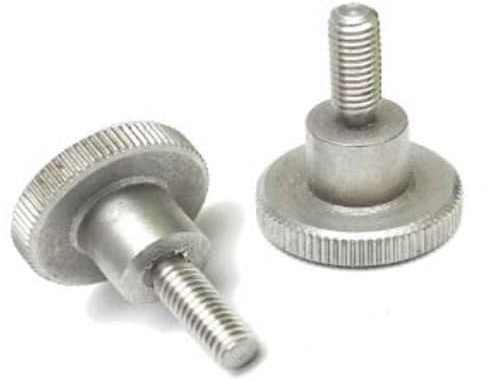 Knurled Bolt Screw Thumb Type Stainless Steel Hand Grip Knob (M5 x 12mm, Pack of 2)