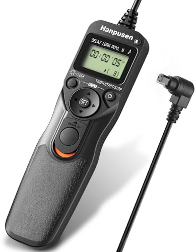 HANPUSEN Timer Remote Shutter Release Intervalometer for Canon EOS R5, 10D, EOS 6D Mark II, 1D X Mark III, 1D X Mark II, 1D X, 1D C, 1DS Mark III, 1DS Mark II, 1Ds, 1D Mark IV