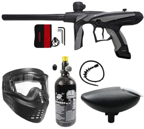 Maddog Tippmann Vantage Paintball Gun Marker and Accessory Starter Package [HPA] | Bronze Kit - Marker, 48ci/3000psi Compressed Air Tank, Mask, Hopper