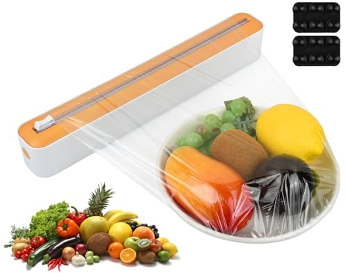 ds. distinctive style Nachfüllbarer Plastikfolienspender mit Schneidevorrichtung Folienschneider Organizer für Dosen- und Frischhaltefolie für Küchenschubladen (für 15/25 cm Frischhaltefolie)