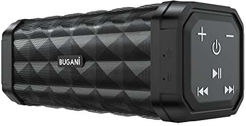 BUGANI Cassa Bluetooth Portatile con Suono Stereo 20W, Bluetooth 5.4, Altoparlante Bluetooth Bassi Potenti, 24 Ore di Riproduzione, IPX5, Microfono Integrato, per Casa, Esterno