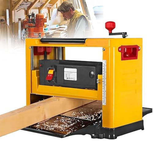 Tjocklekshyvel 2000w Krafttjocklekhyvel 13 Tums Trähyvel 8000 Rpm, Hyvelbredd 33cm Skärtjocklek 16cm Bordshyvel Idealisk För Träbearbetning