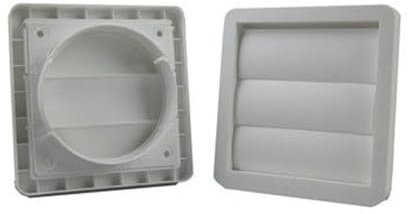 Suinga Finestra di uscita mista Ø100 mm 55x110 mm | Accessorio di estrazione ignifuga | Autoestinguente | Alta efficienza per la ventilazione