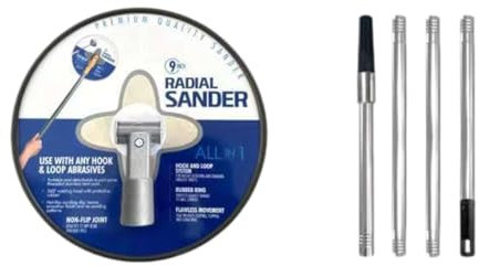 perfeclan Levigatrice del muro a secco manuale con asta di prolunga da 120 cm a 360 gradi rotanti per pareti e soffitti robusti installano facilmente 9 pollici