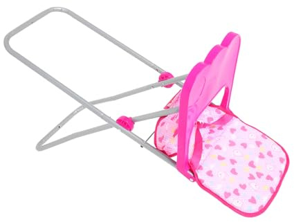SOIMISS Trona para Muñecas de Juguete, Silla Alta para Casa de Muñecas, Alimentación Realista, Tejido y Plástico, para Niñas en Juegos de Viaje y Citas