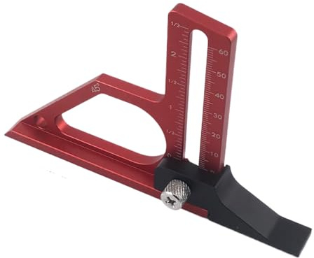 Table Saw Height Display - , Router Bit Depth Adjustment Tool | Accurate Aluminium Setup Block for Carpentry Work, Easy to Read Scale, Compact Gauge for Projects and Woodsh