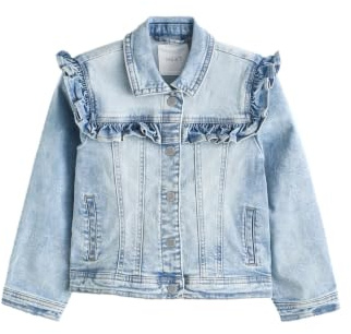 NEXT Fille Veste en Jean à Volants | Parfaite à superposer sur leur t-shirt préféré