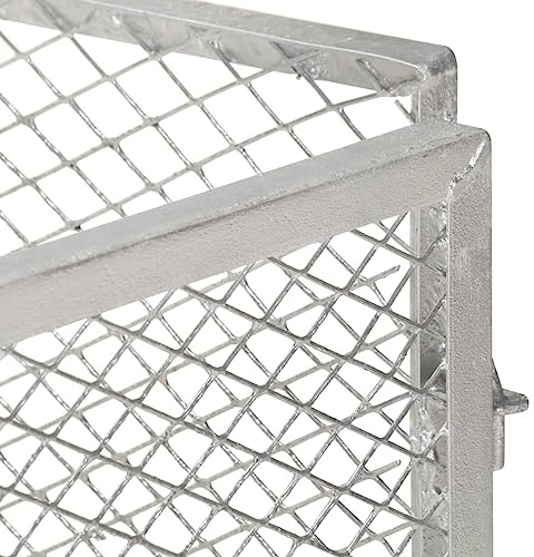 Generico Compostiera da Giardino 85x85x70 cm in Ferro Zincato,Argento,22kg,146149