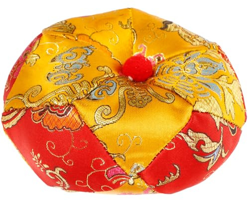 TOYANDONA Cojín de Cuenco Tibetano Bordado 3,5 Pulgadas, Almohadilla Protectora de Algodón para Cuencos Sonoros Budistas, Accesorio para Meditación y Práctica Espiritual