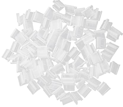 White Plastic Balloon Clips, 100-Piece V-Shape Sealer | quick twist seal, no knots needed, airtight closure, party decoration essential