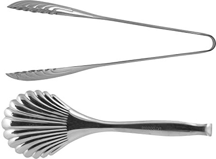 PIAZZA - Pinza da Cucina per Pane a Conchiglia, Molla in Acciaio Inox di Alta Qualità - Lunghezza 26 cm - Made in Italy