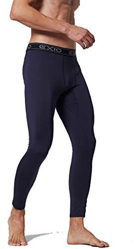 EXIO Japan Men's Compression Pants Cool&Dry Sports Tights Leggings EX-P06 (Medium, EXP06-NV)