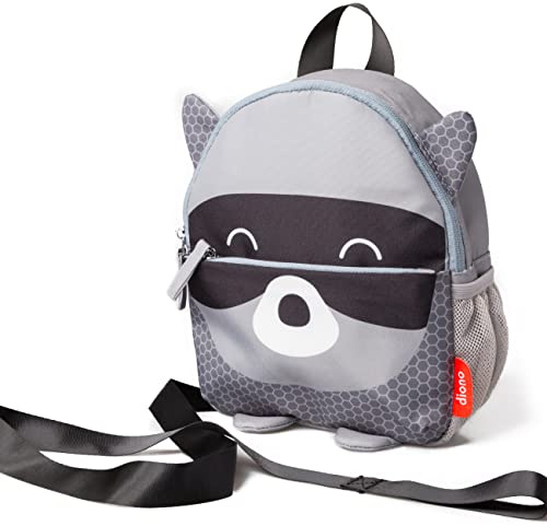 Diono Racoon Character Kids Mini Back Pack Toddler Leash & Harness for Child Safety, with Padded Shoulder Straps for Child Comfort