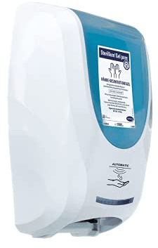 Hartmann 9814460 Bode Cleansafe Extra Touchless Spender mit Vormontierter Dosierpumpe für Sterillium 1000ml Flasche Gel pure CleanSafe