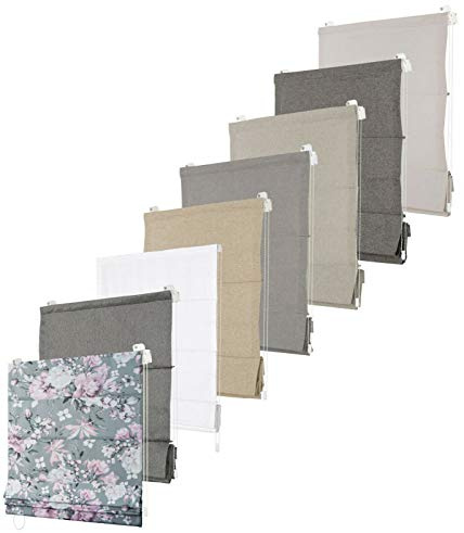 Estor plegable, color gris, arena, antracita, blanco, chocolate, flores, marrón, 12 tamaños, 8 colores (antracita, 140 x 175 cm)
