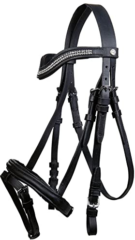 HKM Little Star Bridon Noir Mini Shetty