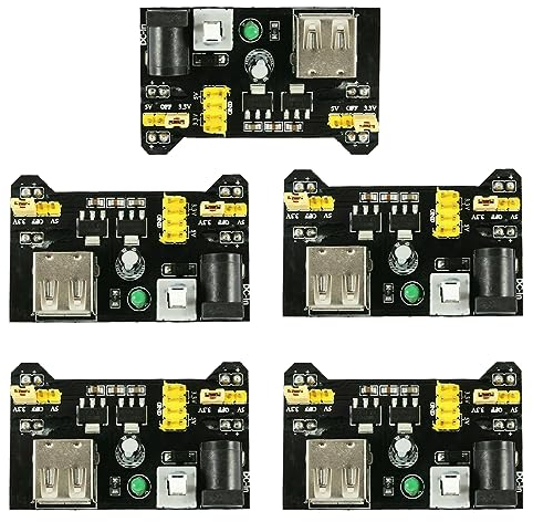 3.3V 5V Power Supply Module for MB102 102 Prototype Breadboard DC 6.5-12V or USB Power Supply Module 5PCS