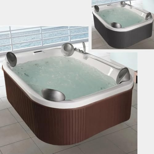 Bagno Italia Minipiscina idromassaggio spa relax 200x200 cm 37 getti 6 posti bluetooth led ozonoterapia