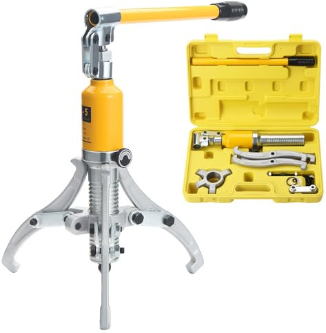 HSEAMALL 5T Hydraulik Abzieher, Hydraulisch Radnabenabzieher Polradabzieher, 3 Backen Hydraulischer Lagerabzieher, Innenlager Abzieher für Lager, Radlager Abzieher Kugelgelenkabzieher