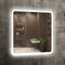 Home Glow Venti 60cm Quadratischer Badezimmerspiegel mit Beleuchtung LED Badspiegel mit Beleuchtung Badezimmer Wandspiegel LED Spiegel mit Berührungsschalter LED Badezimmerspiegel mit LED Frontlicht