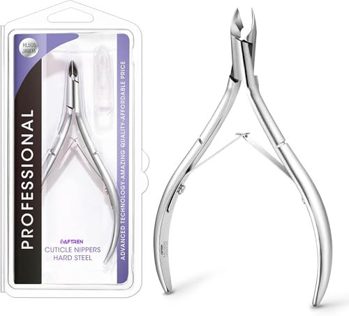AFTREN Forbici per cuticole 16 ganasce Tagliaunghie per cuticole professionali Tronchesi per cuticole Lame affilate Doppia molla J2 Strumenti per manicure in acciaio inossidabile