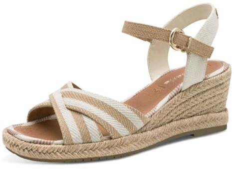 Tamaris sandale femme à talon compensé beige 37 EU