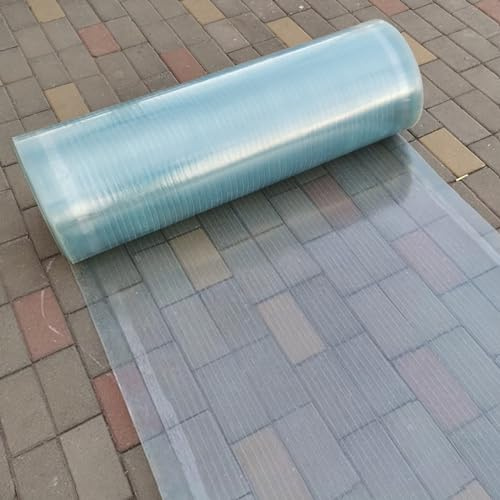 Klart polykarbonat växthus takpapp UV-skyddat, vattentätt och förstärkt perfekt för baldakiner, lusthus, carportar och växtstativ, anpassningsbar 0,6 x 5 m med skruvar inkluderade