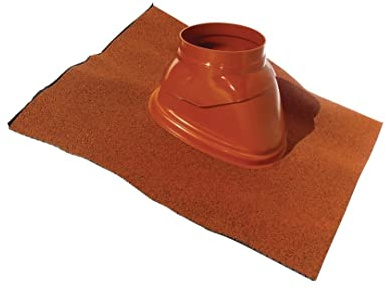 Solin pour terminal. avec bavette standard 500x500. 25 à 45 Ubiflex diamètre : 80-125 Ocre Réf. 189911