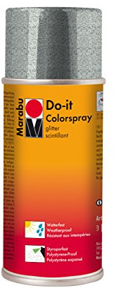 Marabu-do it Spraydose 150ml, Glitter-Silber