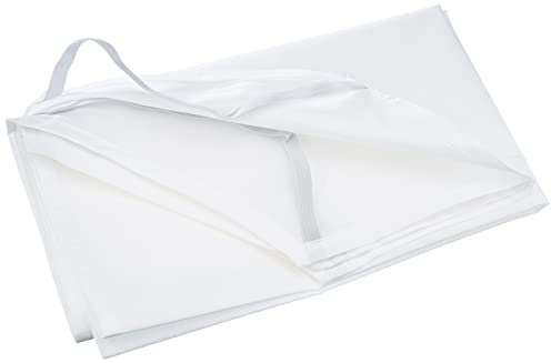 Akros 40210 - Sábana de Poliéster con 4 gomas elásticas, M (131 x 58 cm), Blanca