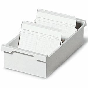 Multiform Karteitrog A5 quer 1200 Karten lichtgrau