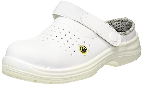 Portwest FC03WHR37 Sandalo di Sicurezza Traforato SB AE ESD in Composito, Bianco, 37