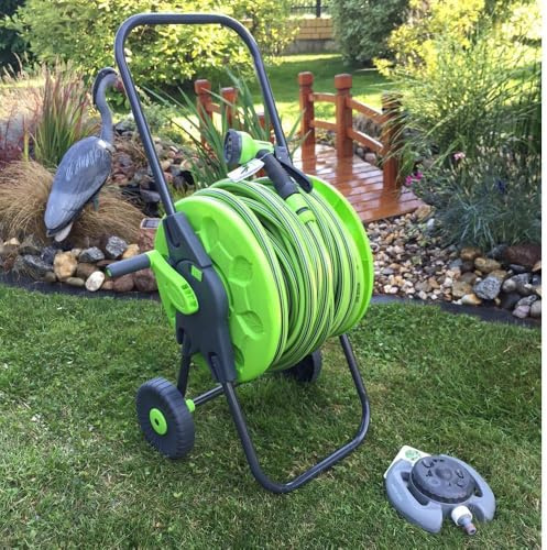Lime Edition 7 tlg. Schlauchwagen-Set, Gartenschlauch 50m 1/2