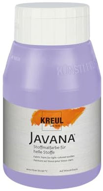 KREUL 90549 - Textilfarbe, transparent, Lavendel, 500 ml, Javana Tex