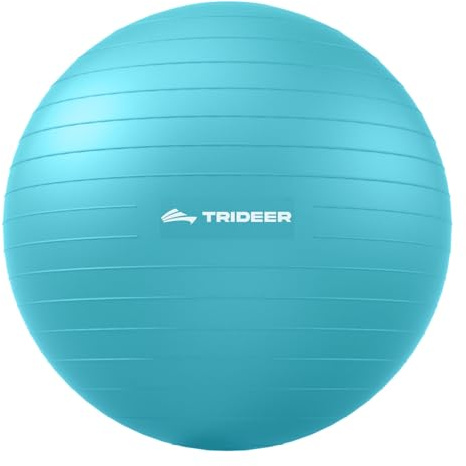 Trideer Professional Exercise Ball & Yoga Ball, Anti-Burst Heavy Duty Gym Ball for Fitness, Pilates, Core Workout & Office Chair, Includes Pump