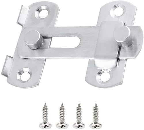 Edelstahl Riegel,Türriegel,Flip Latch,Edelstahl Türschloss Türriegel,Tür Zubehör Gilt für Türen,Fenster, Badezimmer, Schrank, Möbel,Schlafzimmer(Groß)