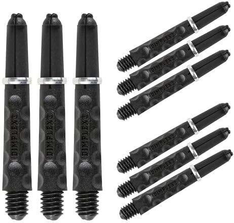 Harrows Darts 3 x Sets of Dimplex Dart Stems - 9 Dart Shafts in Total - Short Black
