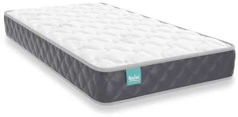 Nalui - Colchón Cuna 140 x 70 cm Baby Dreams Núcleo HR Adapt Foam, Lateral 3D Transpirable y Tejido Aloe Vera Hipoalergénico | Reversible | Certificado Oeko-Tex® | Hecho en España. Altura ±11cm, Gris