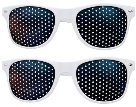 2 occhiali a raster, occhiali a griglia, per addestramento oculare, originali, rilassanti e confortevoli, occhiali da correzione del movimento, occhiali sportivi