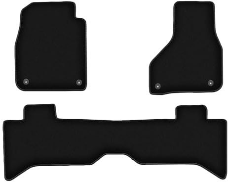 Wielganizator Velours Fußmatten passend für Dodge RAM (2009-2019) | Qualität: Basic - Genaue Passform, rutschfeste Untregrund 4-teilig - Schwarz