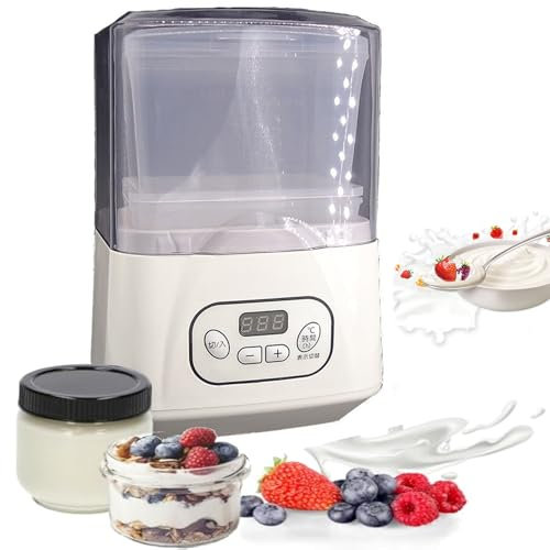 JMbpkduHs Yogurtiera Completamente Automatica da 1 Litro - Yogurtiera Domestica a Temperatura Regolabile - Fermentatore di Natto Multicooker - Yogurtiera Elettrica Fai da Te