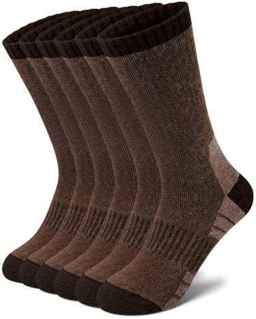 Tialfas Calcetines de lana merina de invierno para hombre, 3 pares de calcetines térmicos para senderismo, calcetines de invierno para deportes con transporte de humedad para senderismo, ciclismo