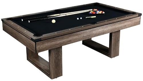 Multifunktionaler Billardtisch mit Esstischplatte und Tischtennis, ideal für Familien-Freizeitspiele, inklusive allem Zubehör, Chromkappen